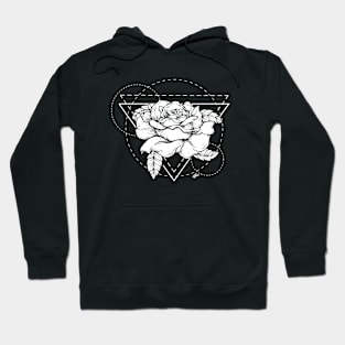 Rose Geometric Design Hoodie